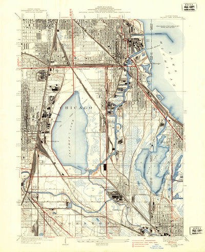 United States Geological Survey Lake Calumet, IL-IN (1929, 24000-Scale) digital map