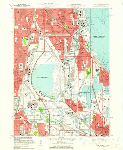 United States Geological Survey Lake Calumet, IL-IN (1960, 24000-Scale) digital map