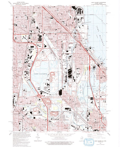 United States Geological Survey Lake Calumet, IL-IN (1991, 24000-Scale) digital map