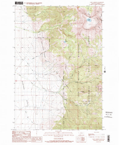 United States Geological Survey Lake Cameron, MT (1988, 24000-Scale) digital map