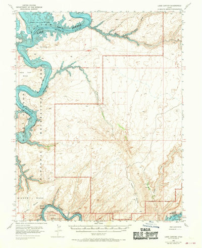 United States Geological Survey Lake Canyon, UT (1953, 62500-Scale) digital map