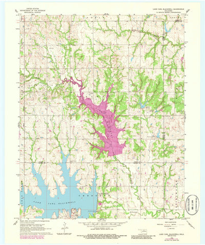 United States Geological Survey Lake Carl Blackwell, OK (1966, 24000-Scale) digital map