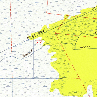 United States Geological Survey Lake Cataouatche East, LA (1952, 24000-Scale) digital map