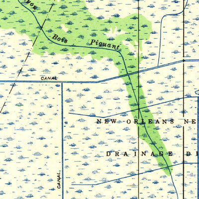 United States Geological Survey Lake Cataouatche West, LA (1942, 31680-Scale) digital map