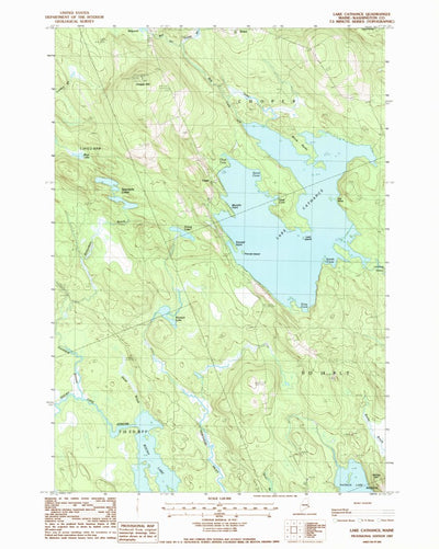 United States Geological Survey Lake Cathance, ME (1987, 24000-Scale) digital map