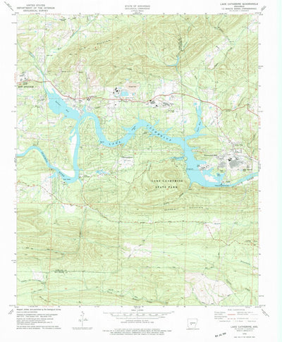 United States Geological Survey Lake Catherine, AR (1978, 24000-Scale) digital map