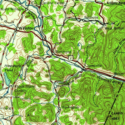 United States Geological Survey Lake Champlain, NY-VT-NH (1958, 250000-Scale) digital map