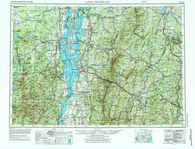 United States Geological Survey Lake Champlain, NY-VT-NH (1962, 250000-Scale) digital map