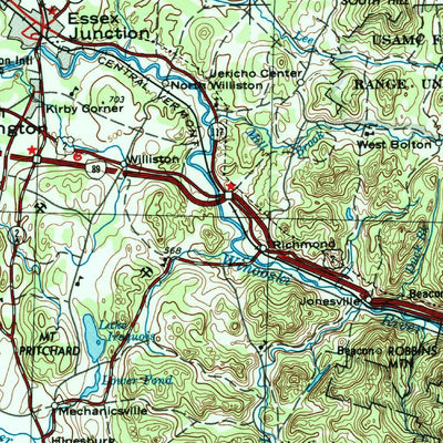 United States Geological Survey Lake Champlain, NY-VT-NH (1962, 250000-Scale) digital map