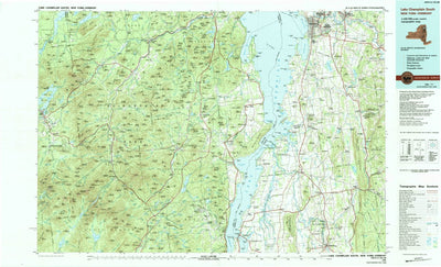 United States Geological Survey Lake Champlain South, NY-VT (1986, 100000-Scale) digital map