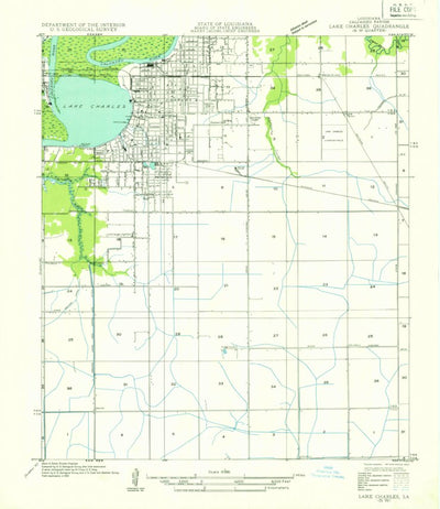 United States Geological Survey Lake Charles, LA (1932, 31680-Scale) digital map