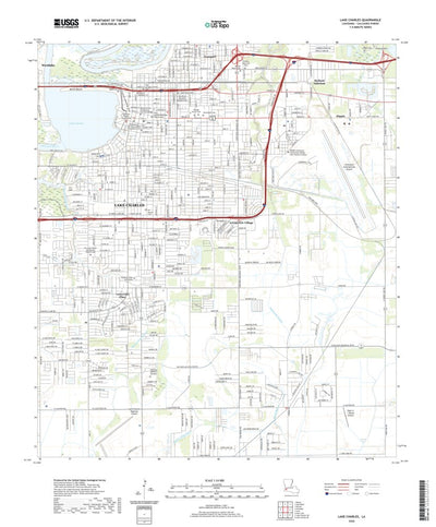United States Geological Survey Lake Charles, LA (2020, 24000-Scale) digital map