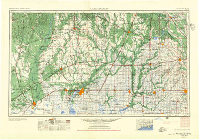 United States Geological Survey Lake Charles, LA-TX (1952, 250000-Scale) digital map