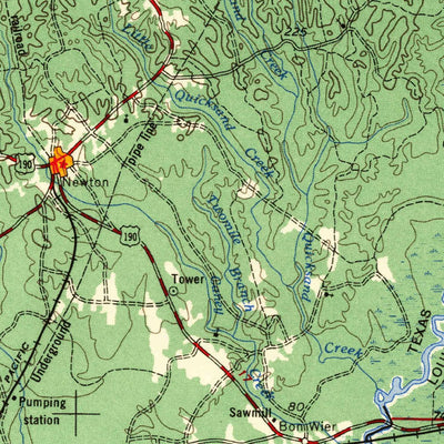 United States Geological Survey Lake Charles, LA-TX (1952, 250000-Scale) digital map