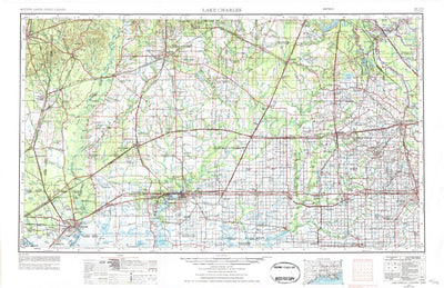 United States Geological Survey Lake Charles, LA-TX (1954, 250000-Scale) digital map