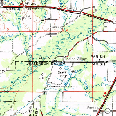 United States Geological Survey Lake Charles, LA-TX (1954, 250000-Scale) digital map