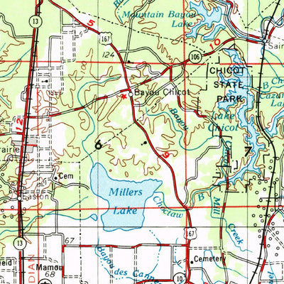 United States Geological Survey Lake Charles, LA-TX (1954, 250000-Scale) digital map