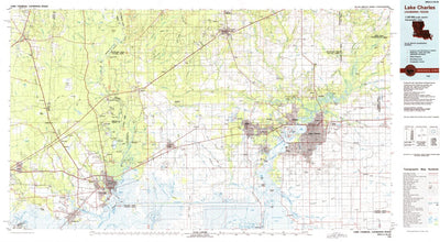 United States Geological Survey Lake Charles, LA-TX (1986, 100000-Scale) digital map