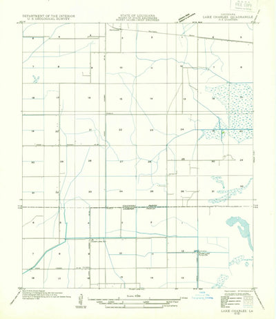United States Geological Survey Lake Charles SE, LA (1932, 31680-Scale) digital map