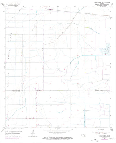 United States Geological Survey Lake Charles SE, LA (1955, 24000-Scale) digital map