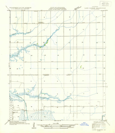 United States Geological Survey Lake Charles SW, LA (1932, 31680-Scale) digital map