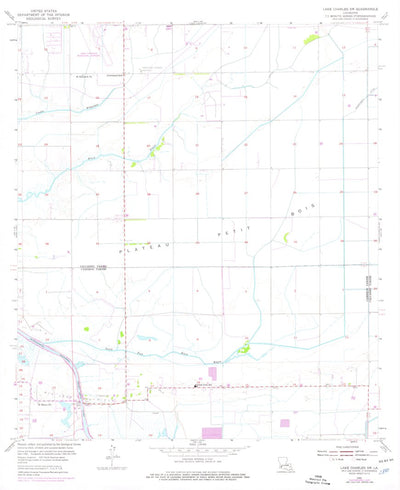 United States Geological Survey Lake Charles SW, LA (1955, 24000-Scale) digital map