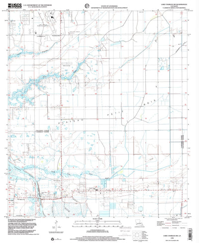 United States Geological Survey Lake Charles SW, LA (1998, 24000-Scale) digital map