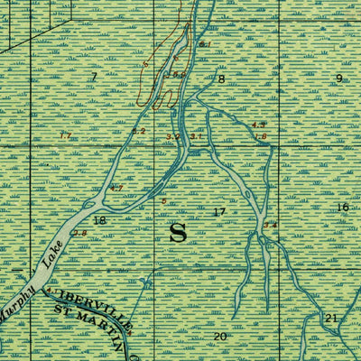 United States Geological Survey Lake Chicot, LA (1935, 62500-Scale) digital map