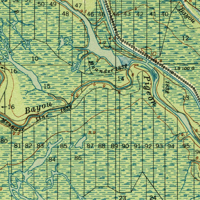 United States Geological Survey Lake Chicot, LA (1935, 62500-Scale) digital map