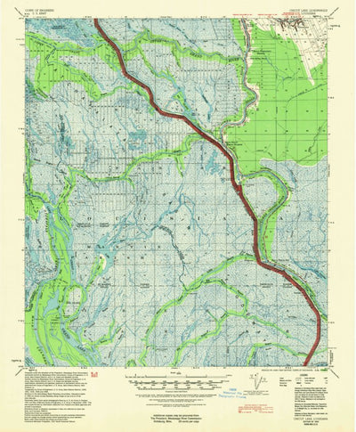 United States Geological Survey Lake Chicot, LA (1954, 62500-Scale) digital map