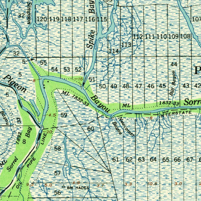 Lake Chicot, LA (1954, 62500-Scale) Map by United States Geological ...