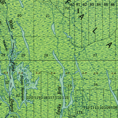 United States Geological Survey Lake Chicot, LA (1955, 62500-Scale) digital map