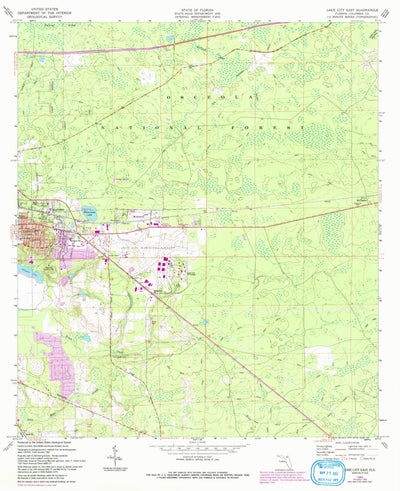 United States Geological Survey Lake City East, FL (1962, 24000-Scale) digital map