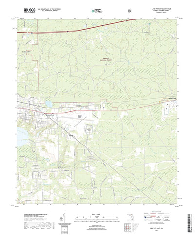 United States Geological Survey Lake City East, FL (2021, 24000-Scale) digital map