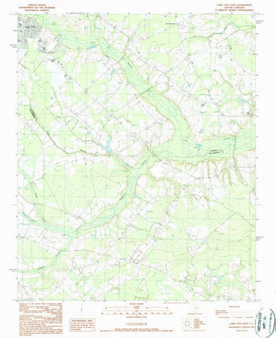 United States Geological Survey Lake City East, SC (1990, 24000-Scale) digital map