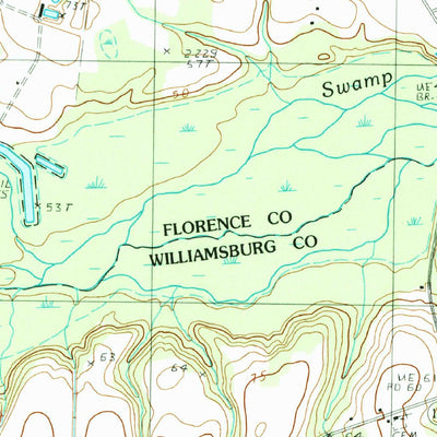 United States Geological Survey Lake City East, SC (1990, 24000-Scale) digital map