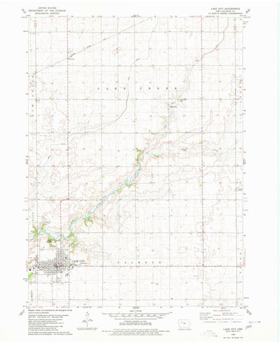 United States Geological Survey Lake City, IA (1980, 24000-Scale) digital map
