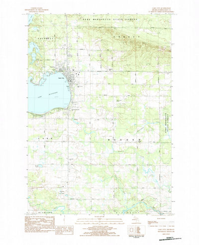 United States Geological Survey Lake City, MI (1983, 25000-Scale) digital map