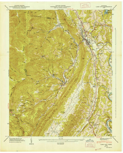 United States Geological Survey Lake City, TN (1947, 24000-Scale) digital map