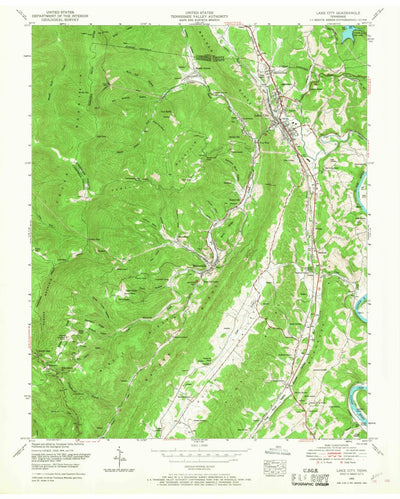 United States Geological Survey Lake City, TN (1952, 24000-Scale) digital map
