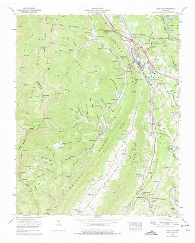 United States Geological Survey Lake City, TN (1973, 24000-Scale) digital map