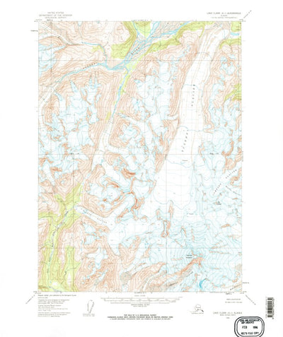 United States Geological Survey Lake Clark A-1, AK (1958, 63360-Scale) digital map