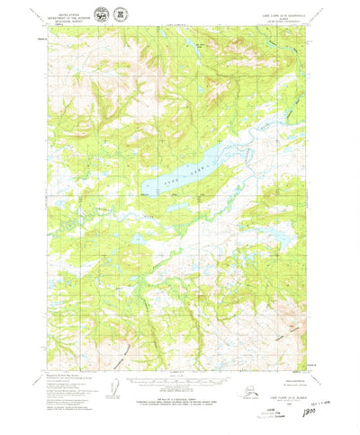 United States Geological Survey Lake Clark A-6, AK (1954, 63360-Scale) digital map