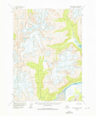 United States Geological Survey Lake Clark B-1, AK (1958, 63360-Scale) digital map