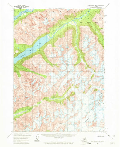 United States Geological Survey Lake Clark B-2, AK (1958, 63360-Scale) digital map