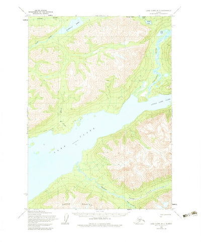 United States Geological Survey Lake Clark B-3, AK (1954, 63360-Scale) digital map