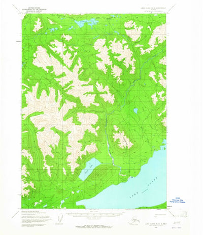 United States Geological Survey Lake Clark B-4, AK (1954, 63360-Scale) digital map