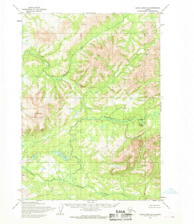 United States Geological Survey Lake Clark B-6, AK (1954, 63360-Scale) digital map