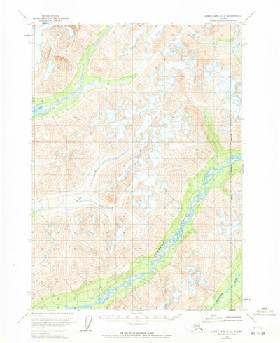 United States Geological Survey Lake Clark C-2, AK (1958, 63360-Scale) digital map