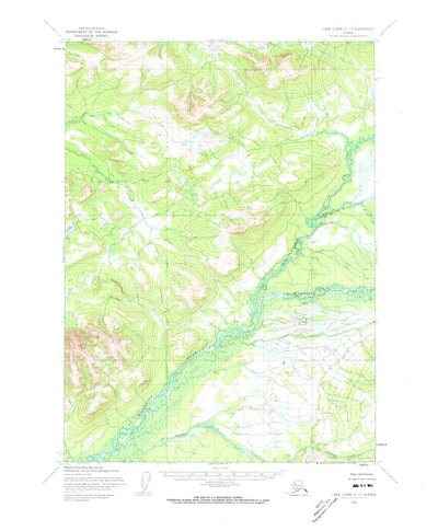 United States Geological Survey Lake Clark C-7, AK (1954, 63360-Scale) digital map